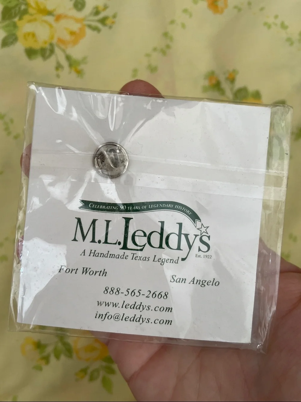 Leddy 90th anniversary boot pin